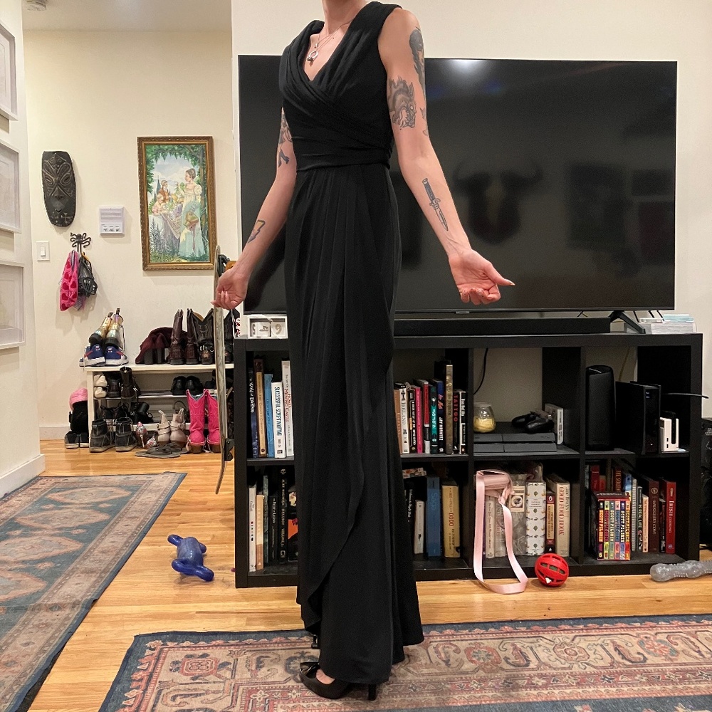 La Femme Black Maxi Dress